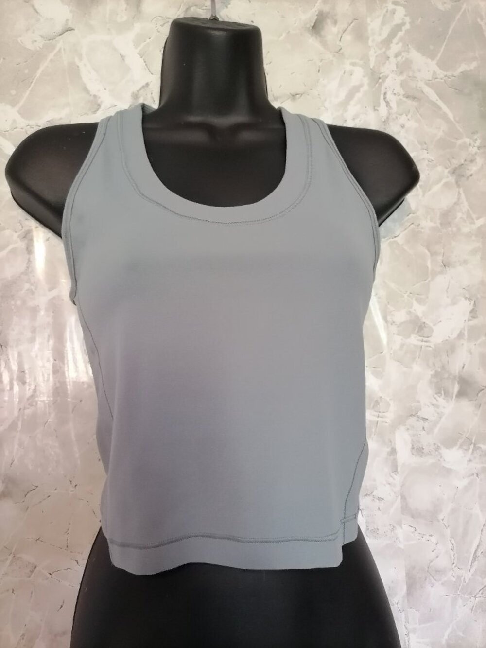 Athleta Aurora Crop Tank Top Sage Green XS Racerback Yoga Gym